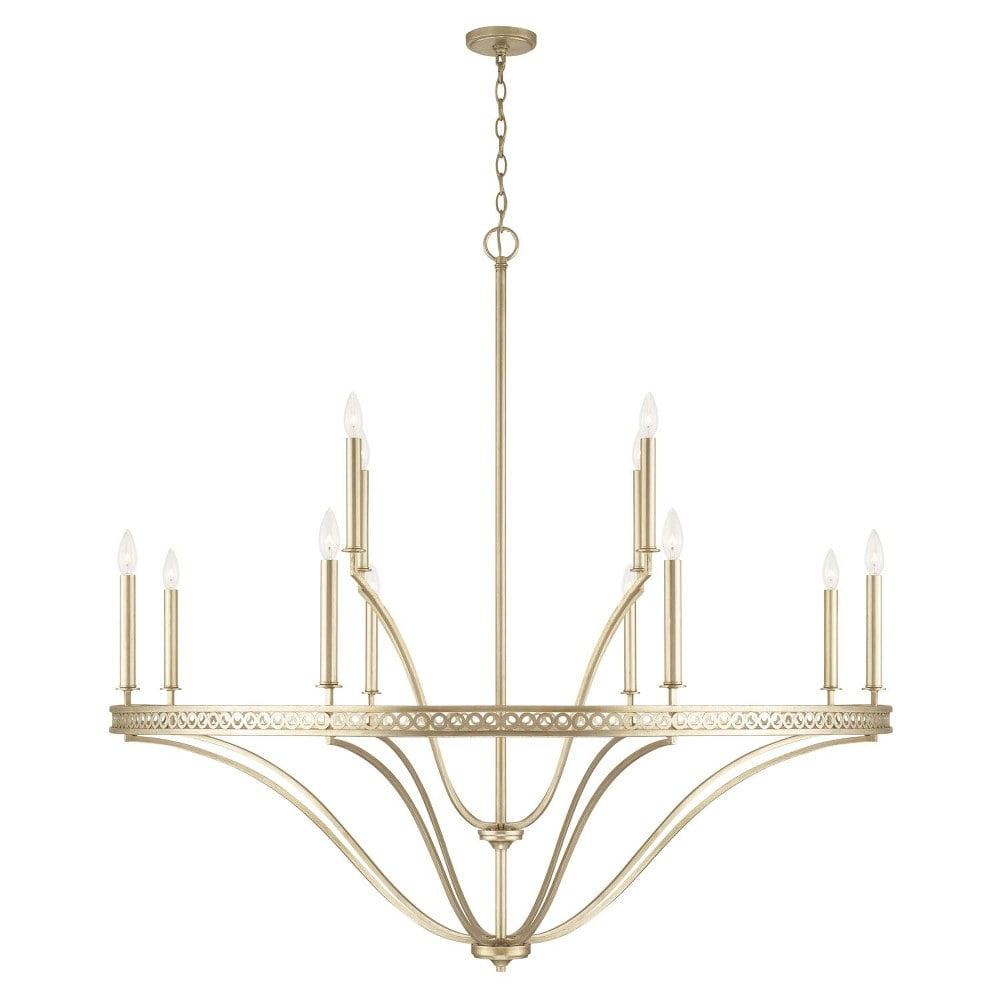 Isabella Winter Gold 12-Light Ornate Chandelier