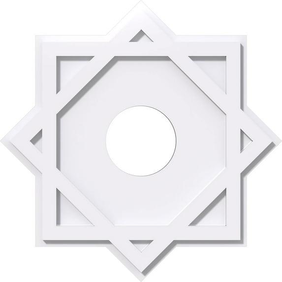 Ekena Millwork Axel Axel Architectural Grade PVC Contemporary Ceiling Medallion CMP12AL-03000