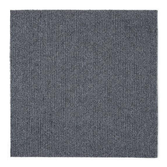 Creative Home: Nexus Tiles: Self-Adhesive Carpet Tiles - Actual: 12" x 12" Smoke (Blue/Gray)