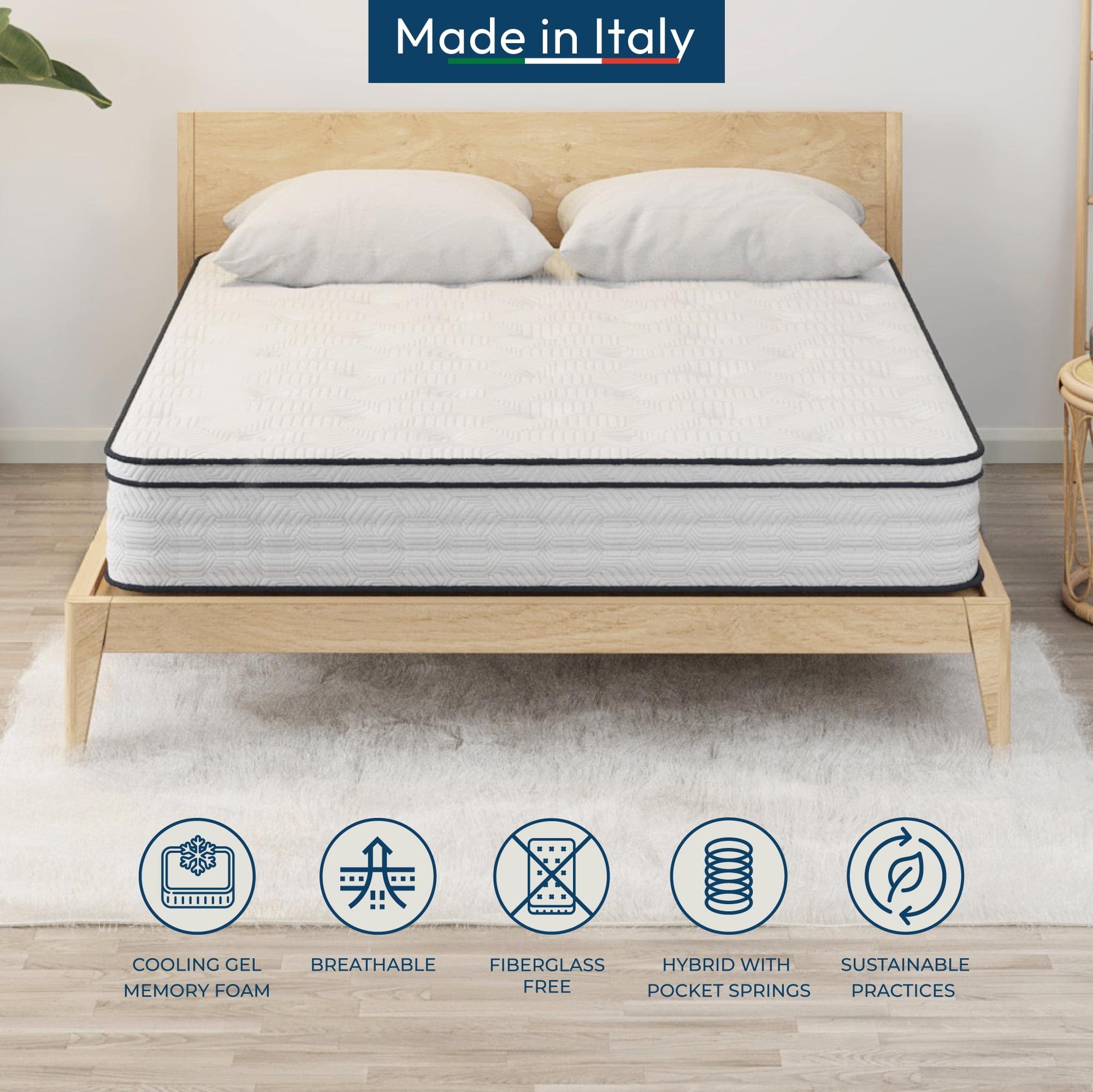 Sleephome 12" Medium Hybrid Foam and Pocket Spring Mattress