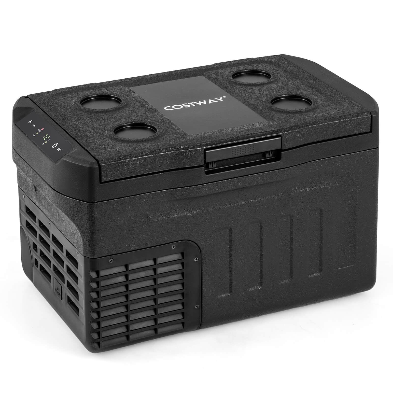 12 Volt Car Refrigerator with -4℉~68℉ Adjustable Range Divider for Camping