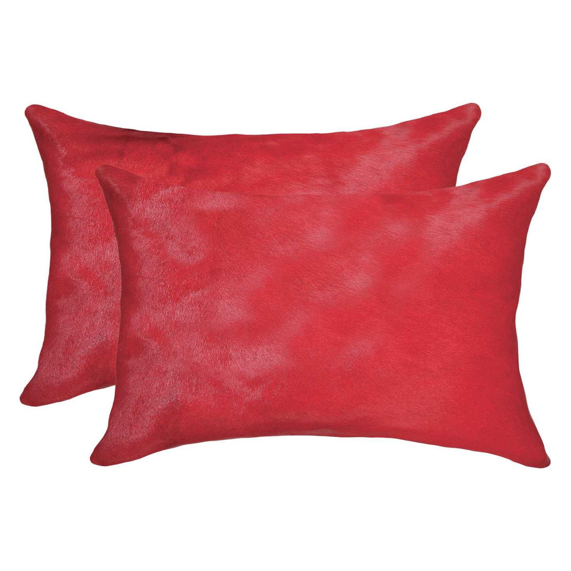 Nahua (Set of Two) 12" X 20" Cowhide Lumbar Throw Pillow