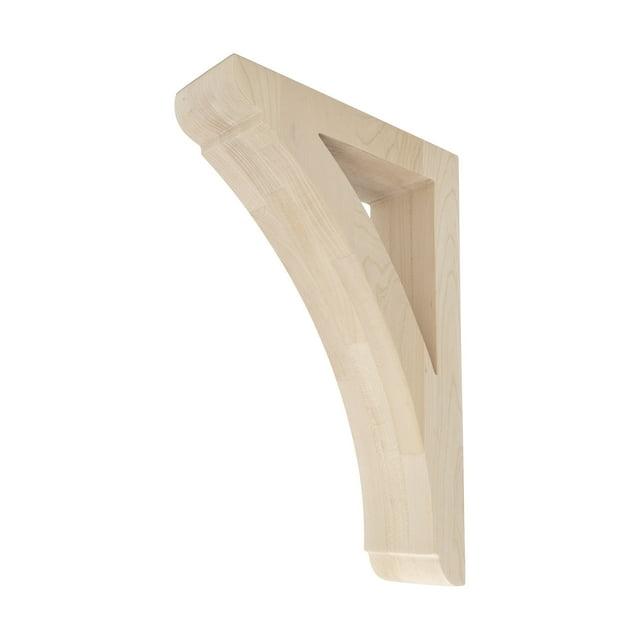 Architectural Products by Outwater L.L.C. 12 in x 2-1/2 in x 8 in Unfinished Medium Solid Traditional Plain Wood Bracket Corbel