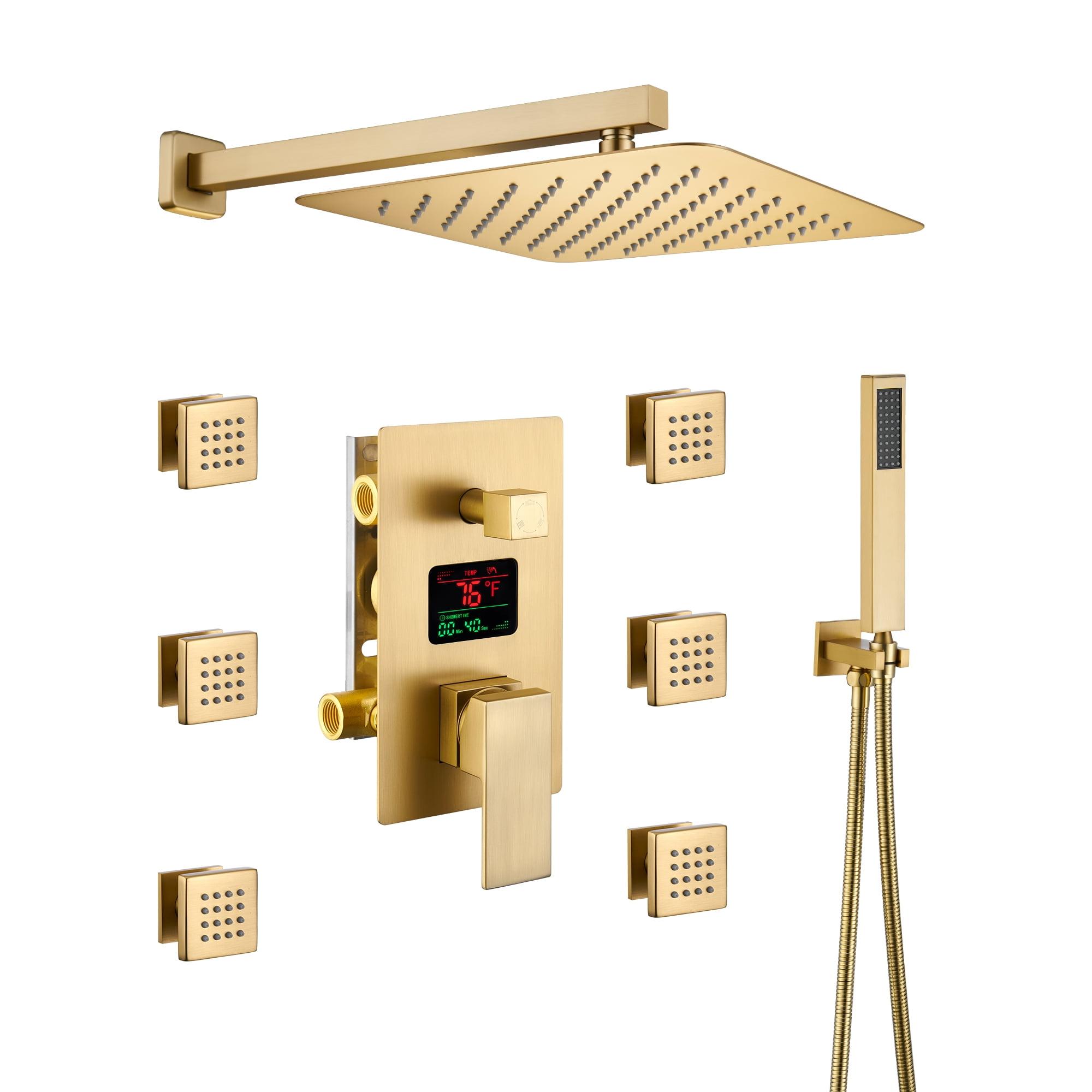 Herathena Wall Mounted Luxury Shower System with Digital Display (Rough-in Valve Included)