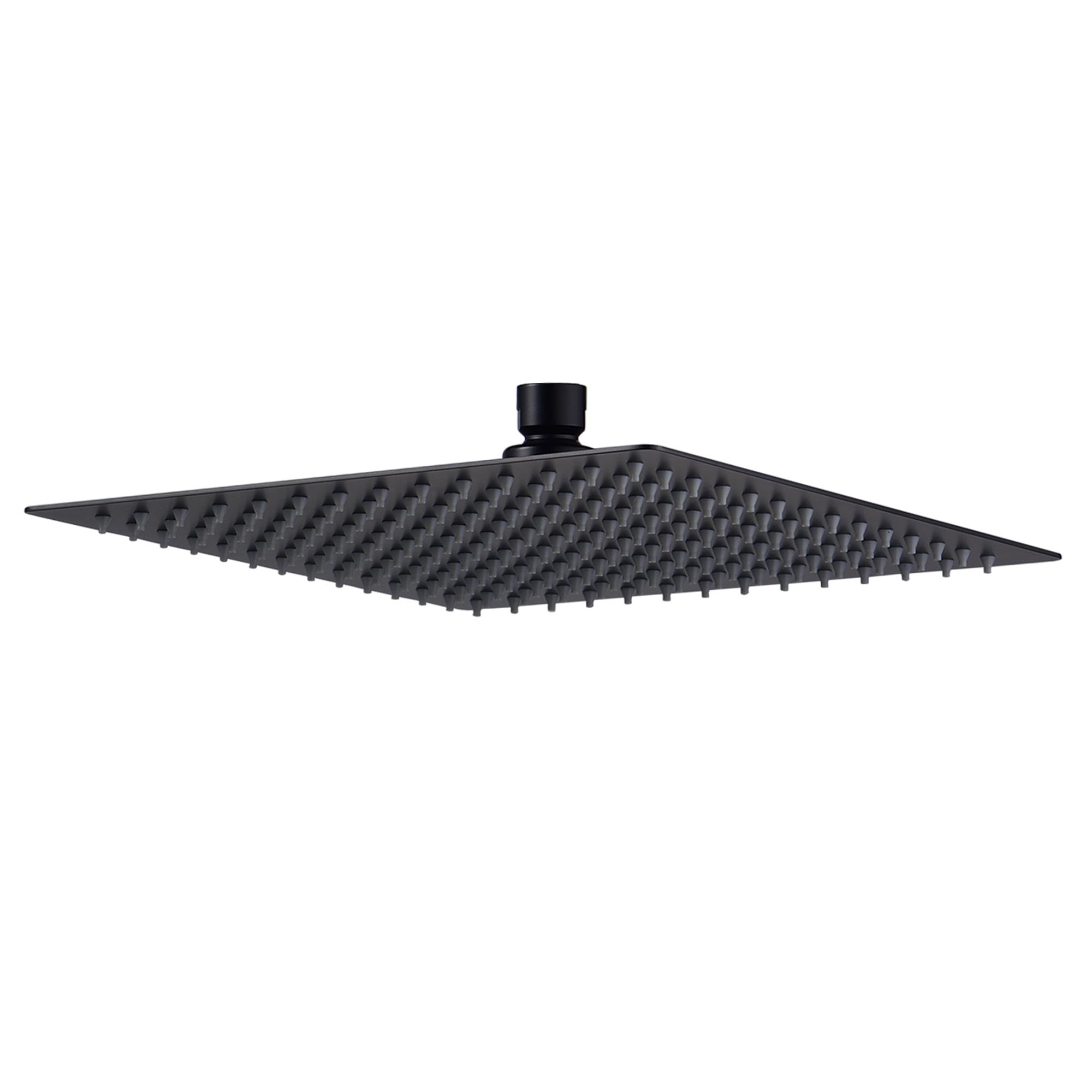 12 inch Square Stainless Steel Bathroom Top Spray Shower Head,Matte Black