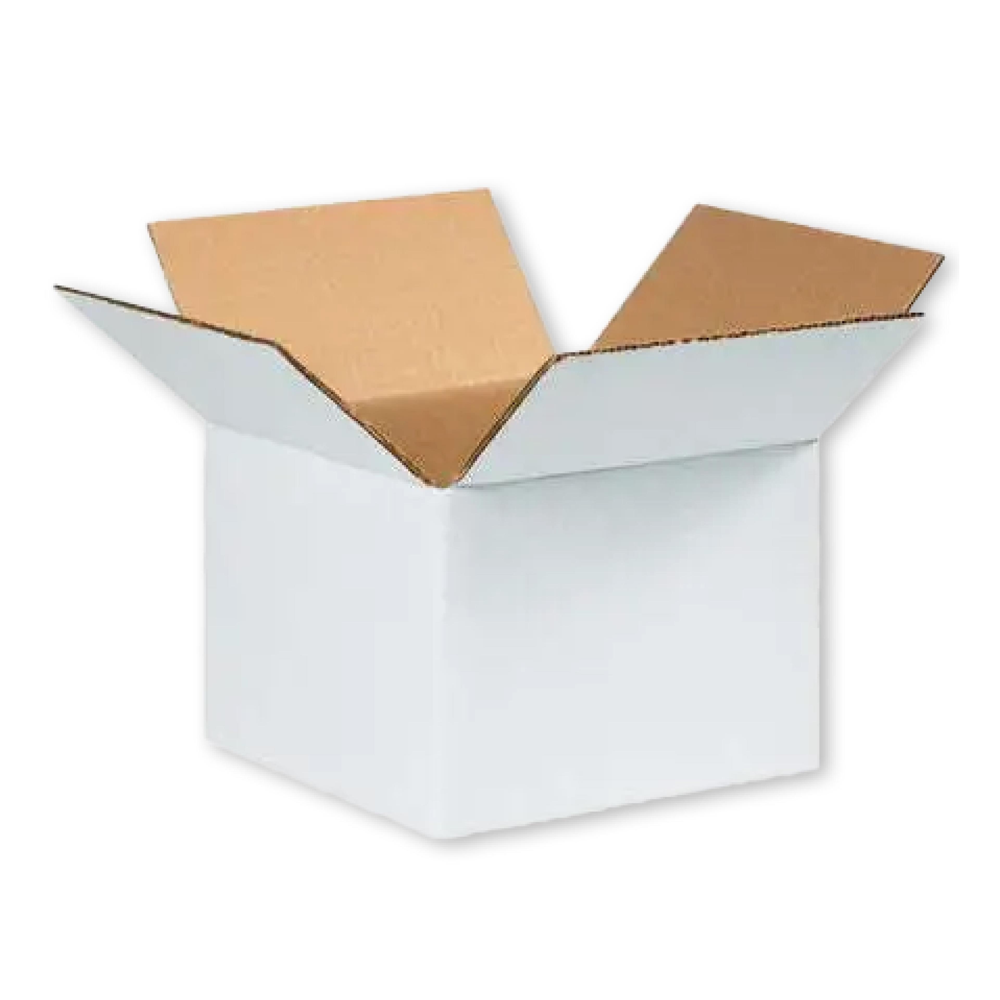 SSBM White Corrugated Boxes - 12 x 12 x 6", ECT-32, Shipping Moving Packing Box, 25/Bundle