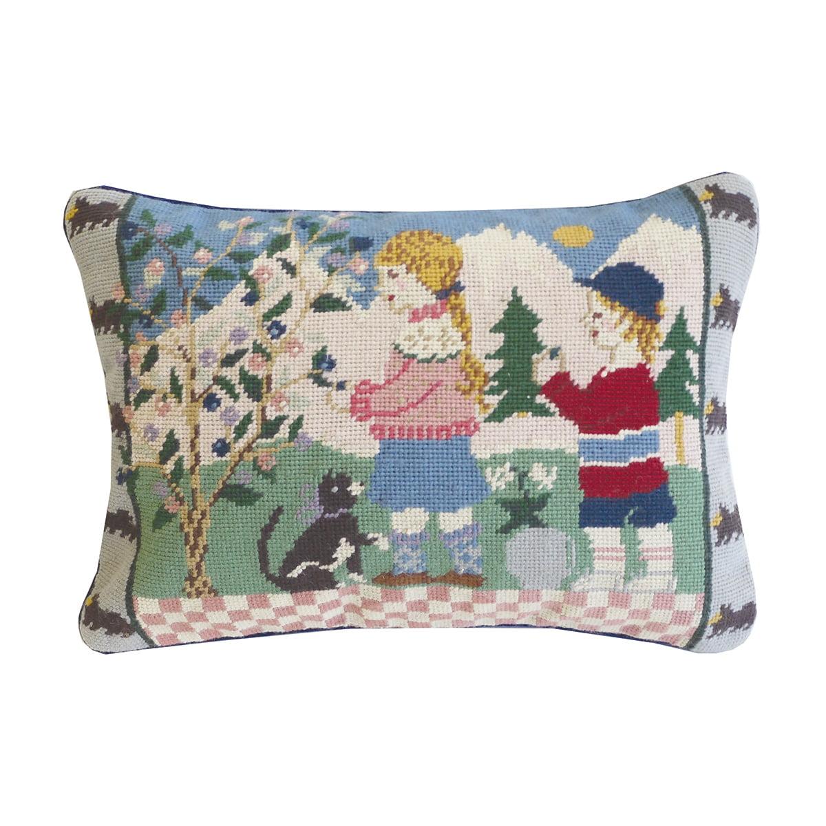 C&F Home 12" x 16" Spring Children Needlepoint Accent Throw Pillow