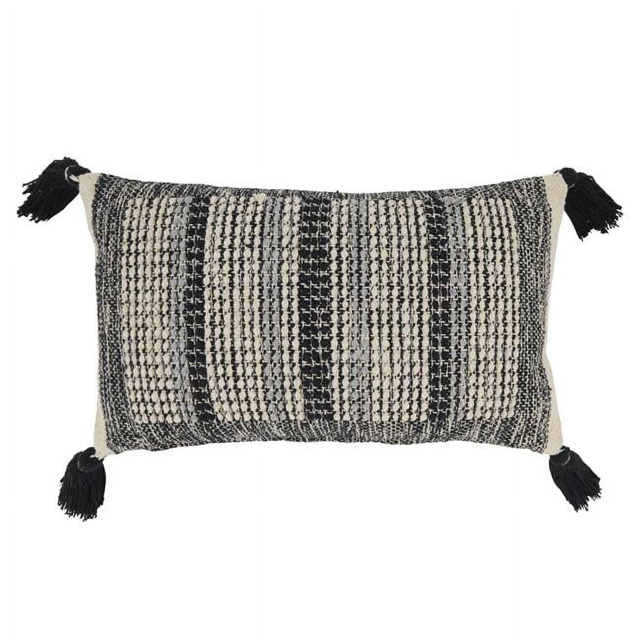 Saro Cambria Collection Tassels Cotton Throw Pillow
