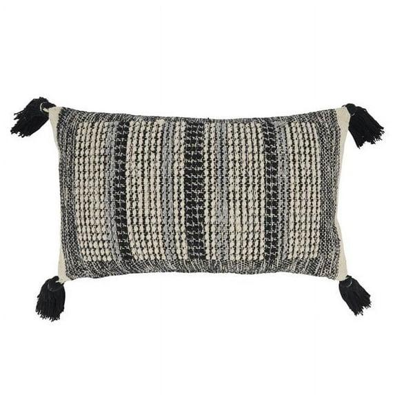 Saro Cambria Collection Tassels Cotton Throw Pillow