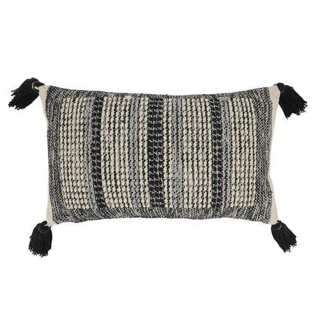 Saro Cambria Collection Tassels Cotton Throw Pillow