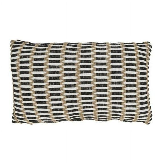 Saro Cambria Collection Geometric Cotton Blend Pillow Cover