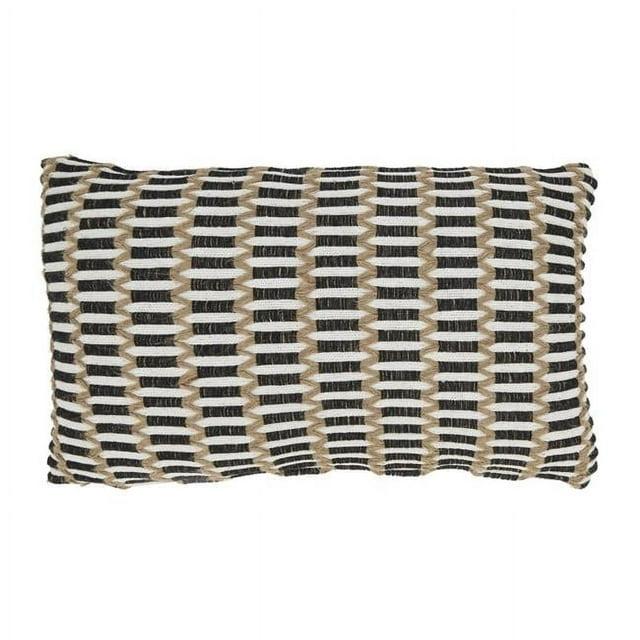 Saro Cambria Collection Geometric Cotton Blend Pillow Cover