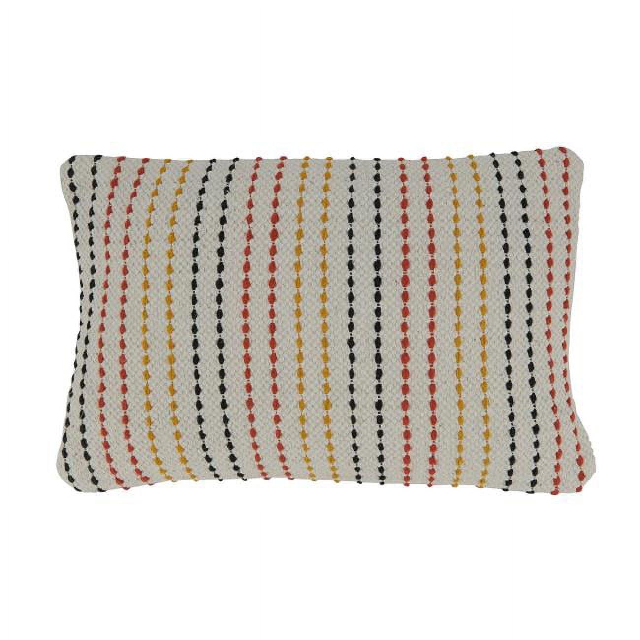 Saro Sunnyland Collection Striped Cotton Pillow Cover