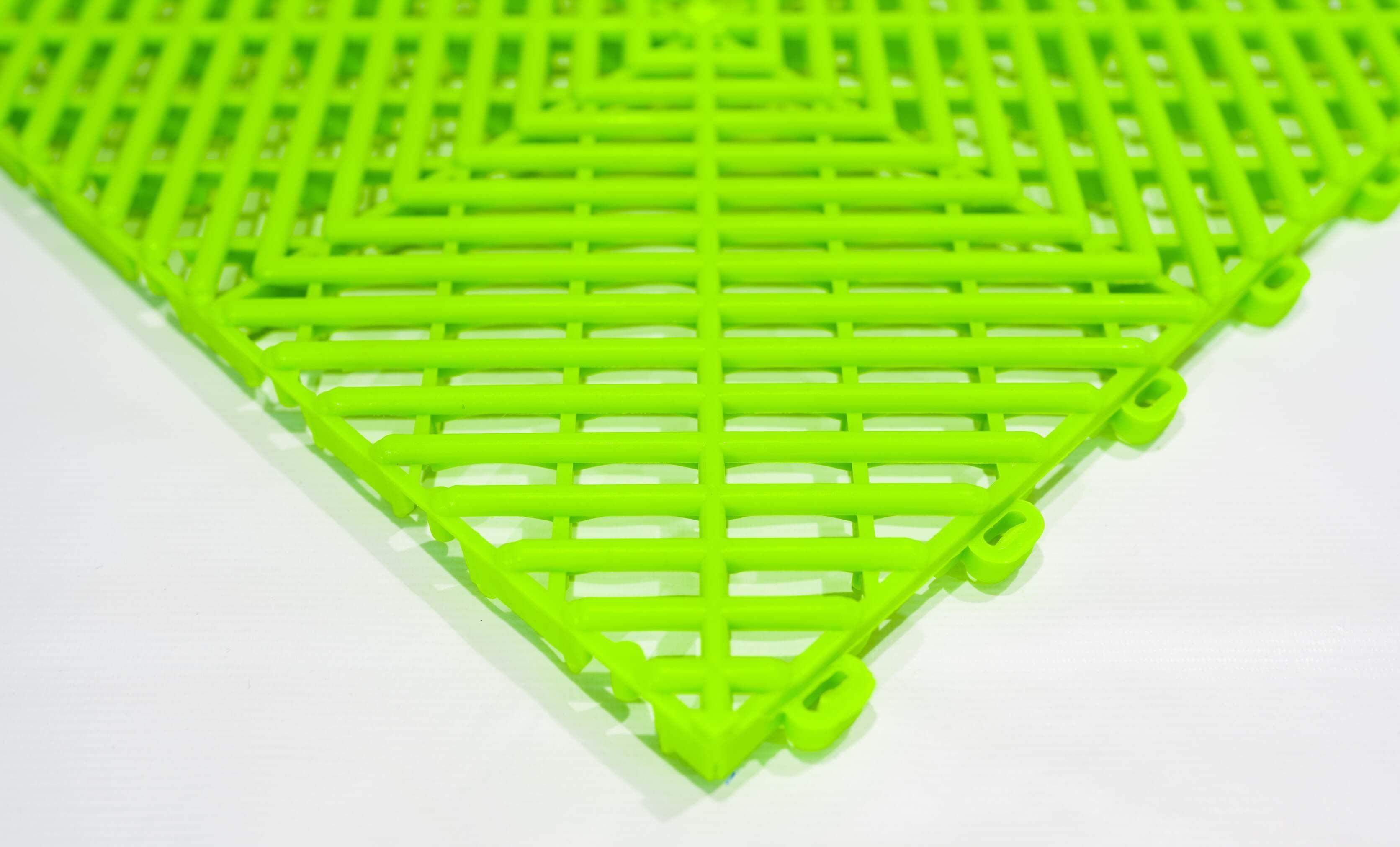 12"x12" Green PVC Floor Tile, for Garage