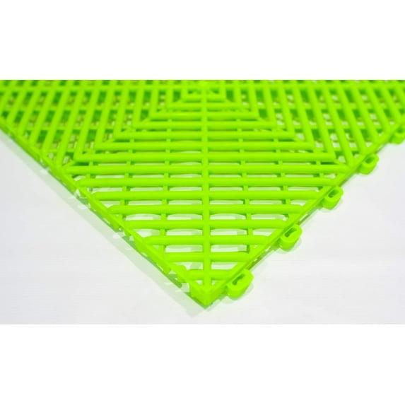 12"x12" Green PVC Floor Tile, for Garage