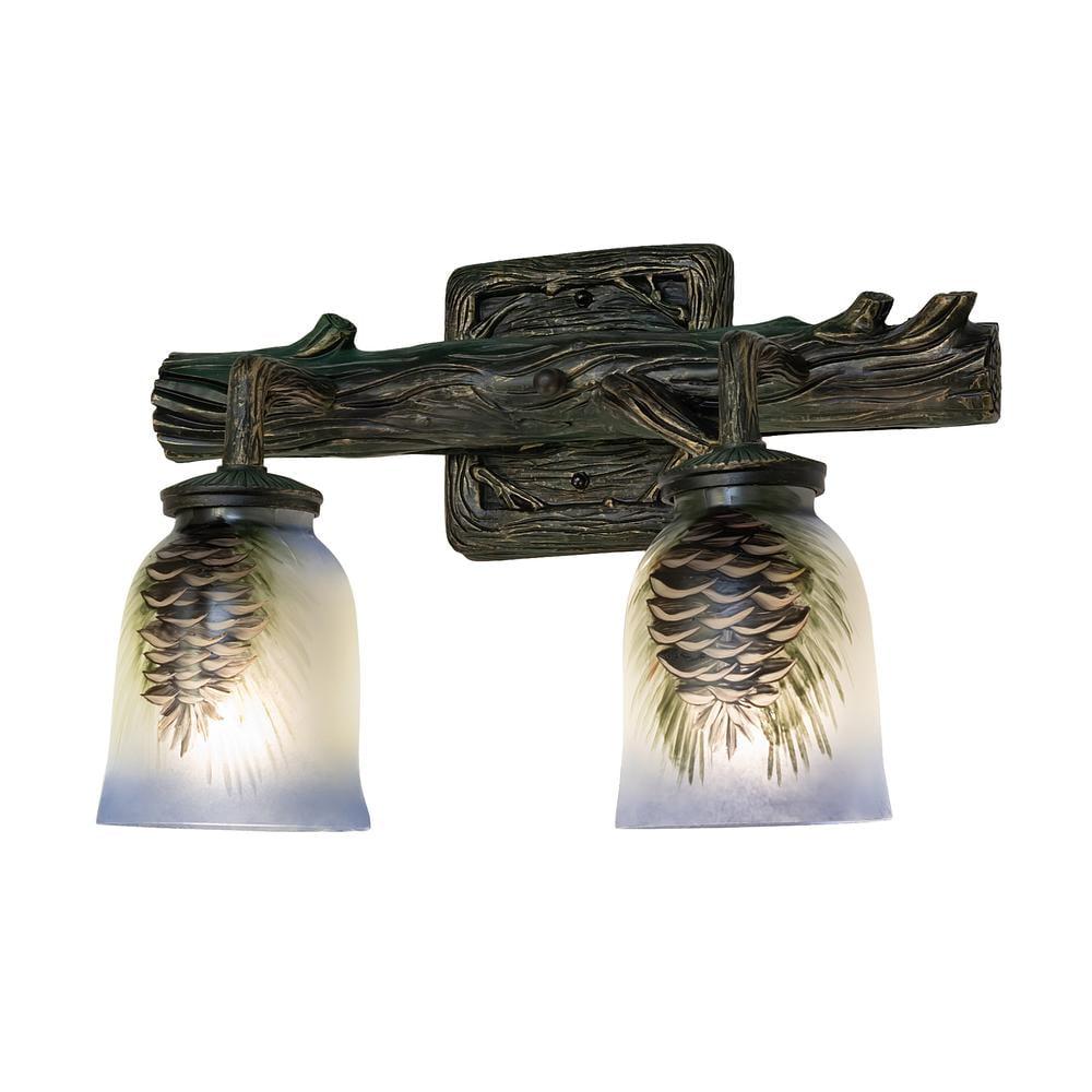 Rustic Lodge Resin Armed Sconce