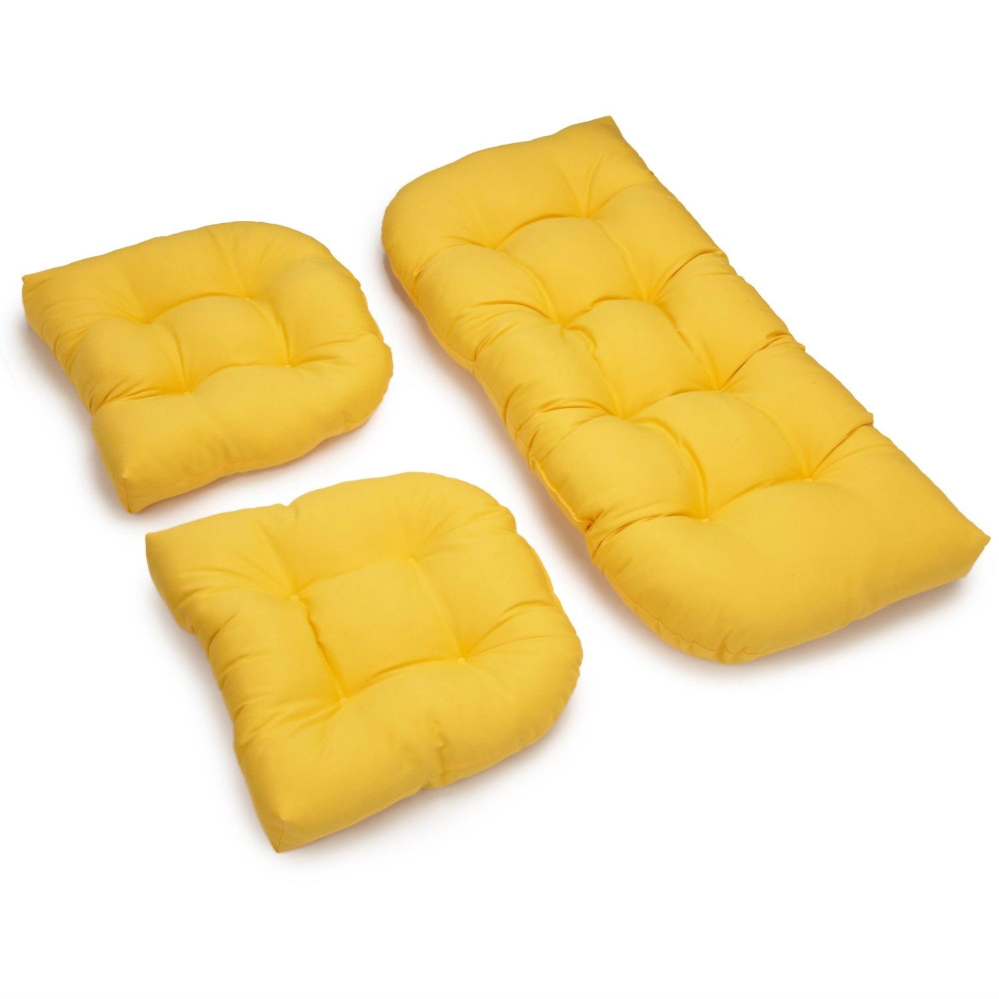 Sunset U-Shaped Twill Sofa Cushion Set, 3 Pieces