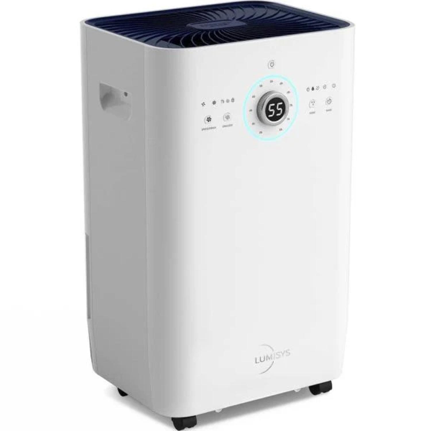 125 Pt White Commercial Dehumidifier with Pump and Auto Defrost