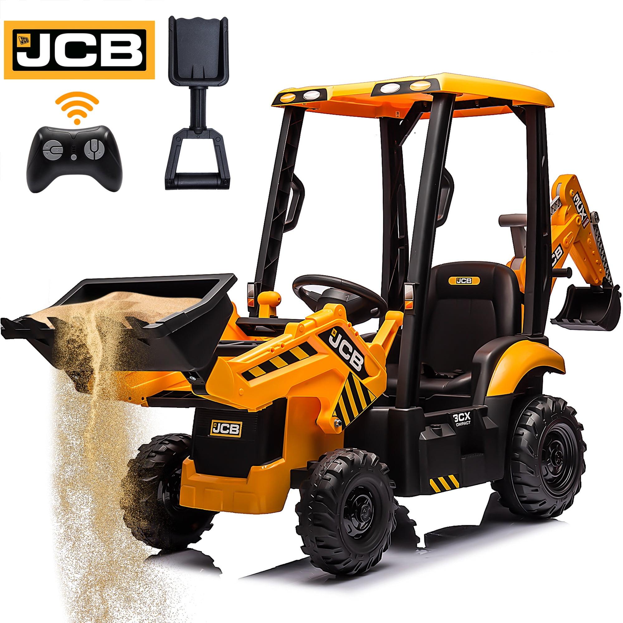Hetoy 4 In 1 Ride On Excavator, 12V Battery Powered Electric Vehicle For Kids With Remote Control