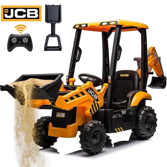 Hetoy 4 In 1 Ride On Excavator, 12V Battery Powered Electric Vehicle For Kids With Remote Control
