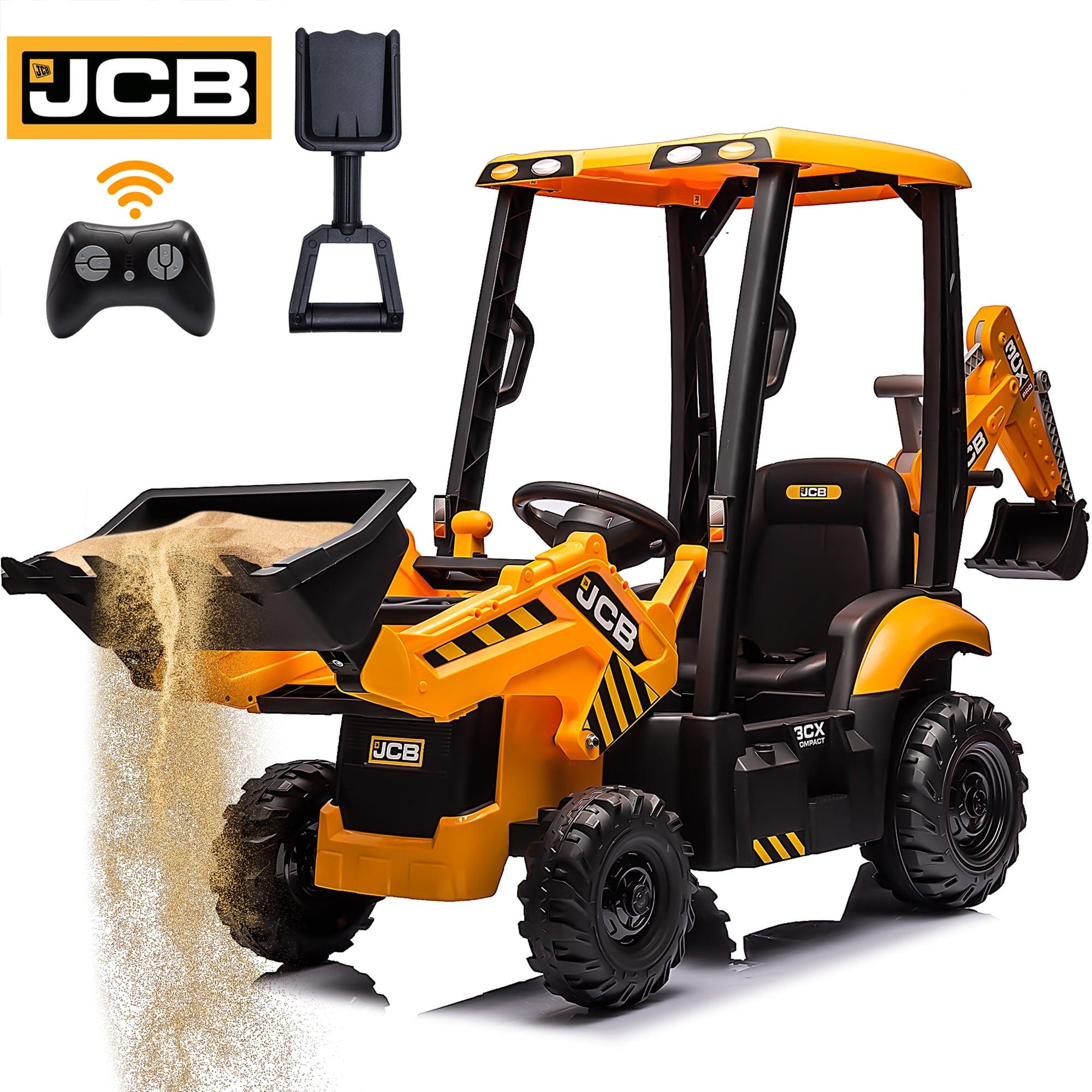 Hetoy 4 In 1 Ride On Excavator, 12V Battery Powered Electric Vehicle For Kids With Remote Control