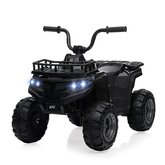 Black 12V Battery Powered Kids Ride-On Electric Quad