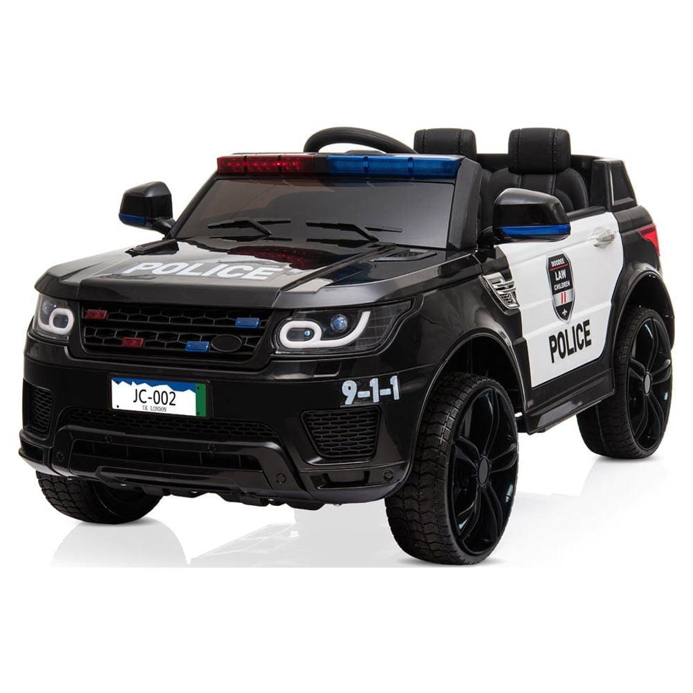 12V Black Police SUV Ride-On Car with Remote Control