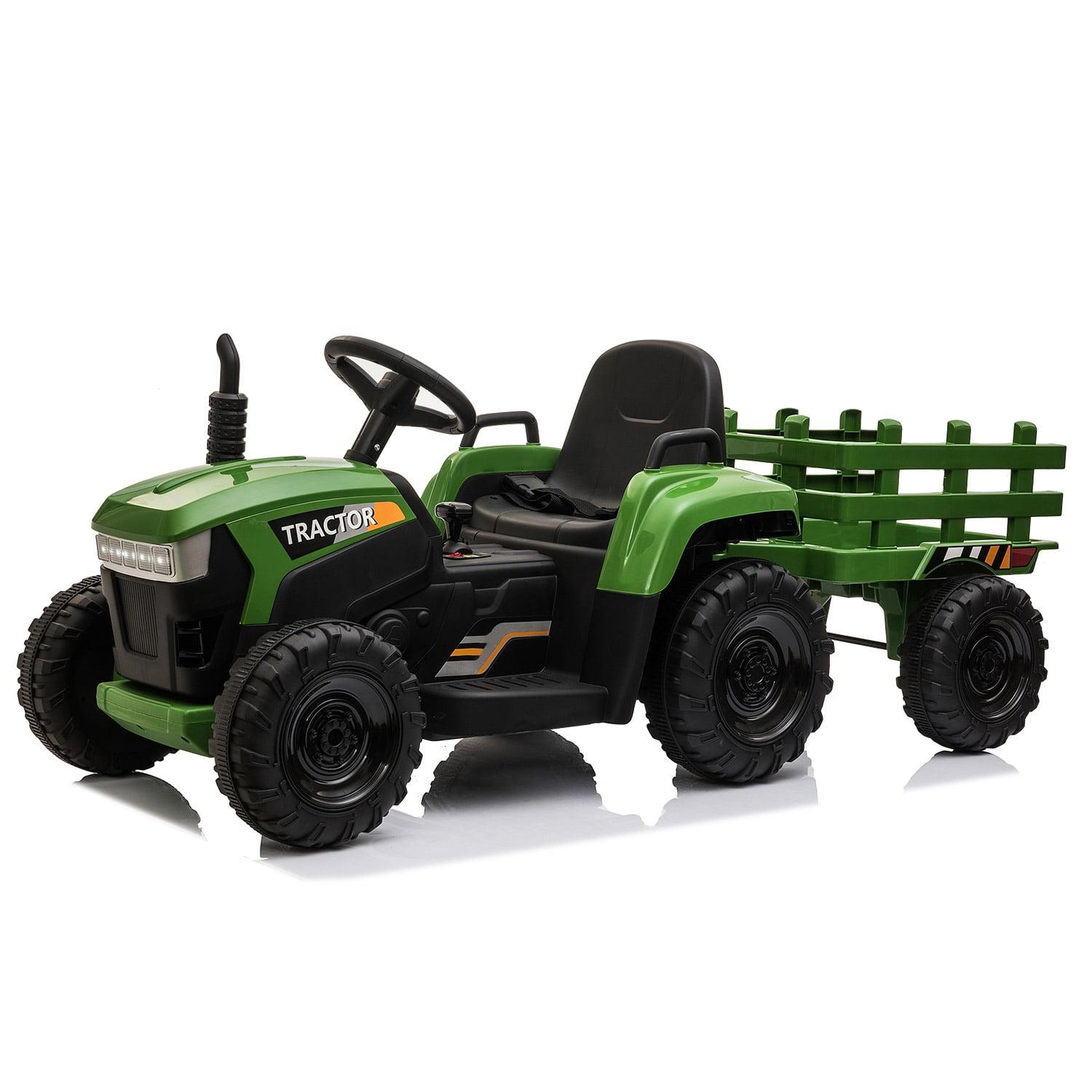 Veryke 35W / 12V Kids Ride On Tractor, Electric Car Toy with Bucket - Green