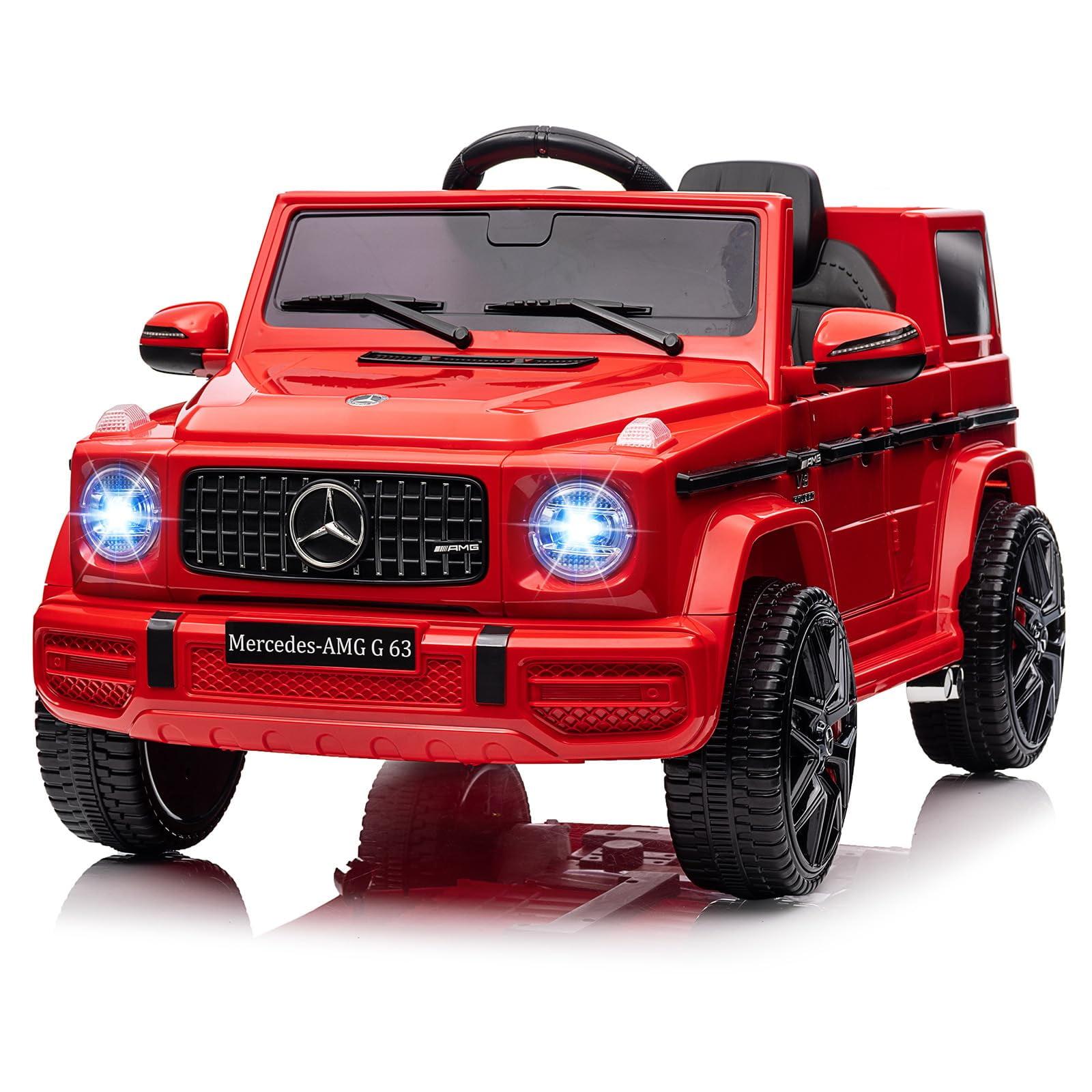 Red 12V Mercedes-Benz G63 Kids Ride-On Car with Remote Control