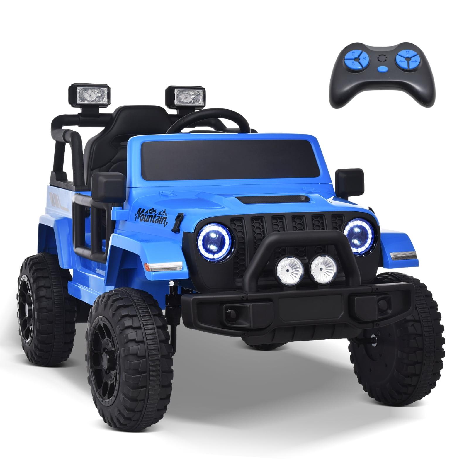 Blue 12-Volt Kids Ride-On Truck with Remote Control