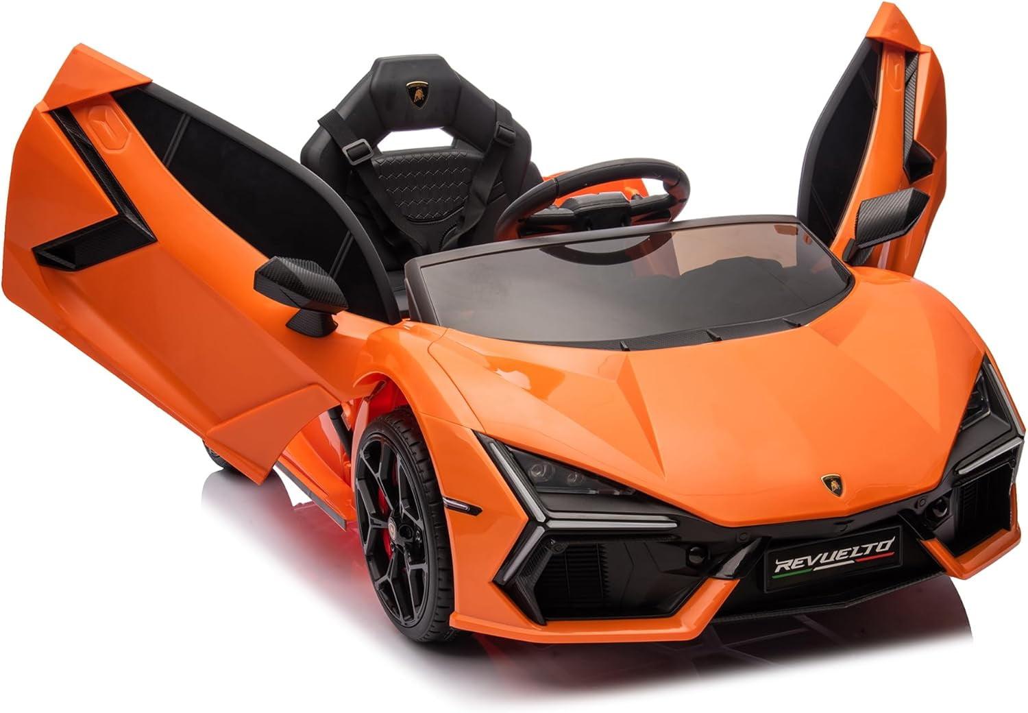 Hetoy 12V Kids Ride On Car, Licensed Lamborghini Revuelto Electric Car For Kids