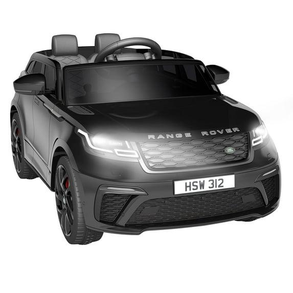 Jojoka Licensed Land Rover Kids Ride on Car, 12V Battery Powered Electric Toys for Kids with Parent Remote Control, Bluetooth, MP3, Forward & Backward, LED Light, for 3-8 Year Old Boy & Girls, Black