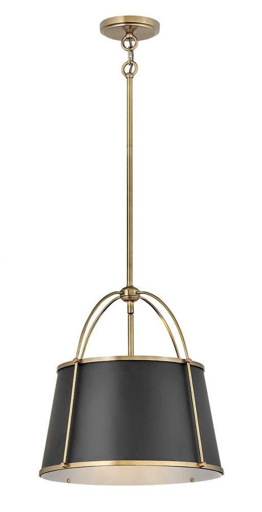 4894WS-Hinkley Lighting-Clarke - 12W 1 LED Large Pendant-16.25 Inches Tall and 16.25 Inches Wide-Warm Brass Finish