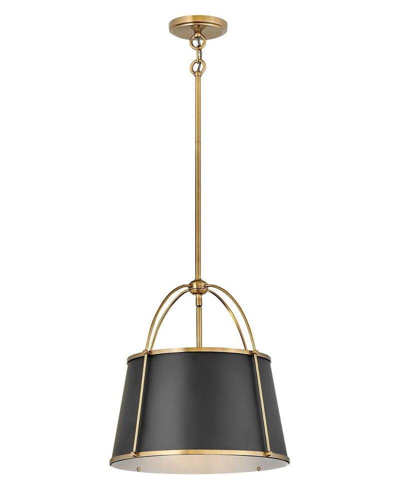 4894WS-Hinkley Lighting-Clarke - 12W 1 LED Large Pendant-16.25 Inches Tall and 16.25 Inches Wide-Warm Brass Finish