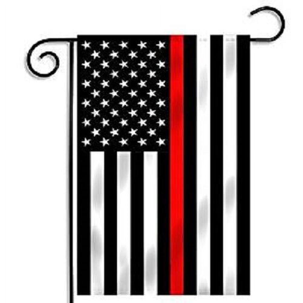 Patriotic Red and Black Polyester Garden Flag 12x18 Inches