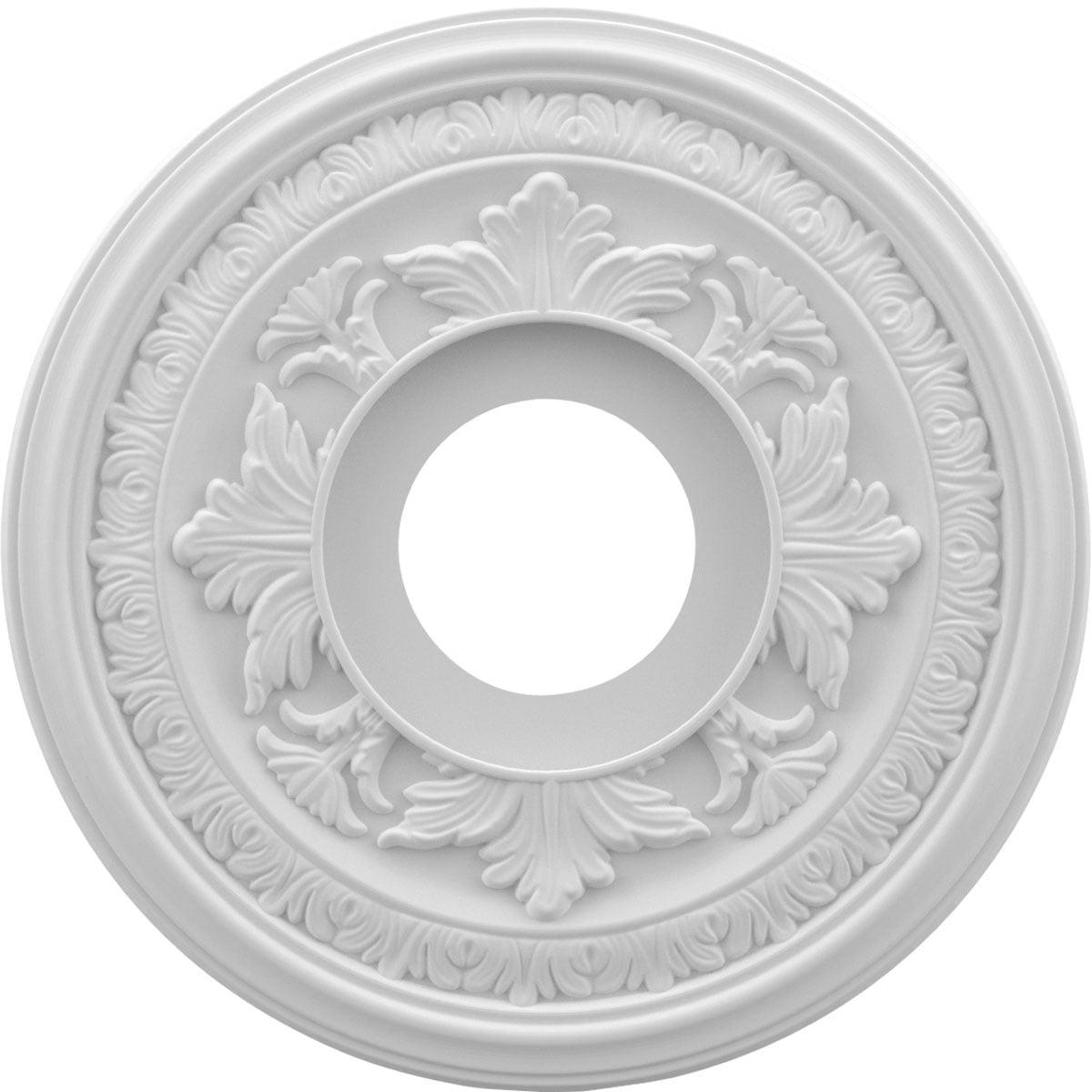 Baltimore 13'' White Thermoformed PVC Ceiling Medallion