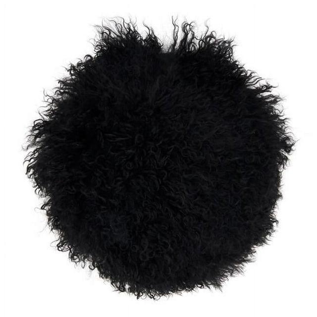 Saro Mongolian Lamb Fur Wool Throw Pillow With Poly Filling & Reviews | AllModern