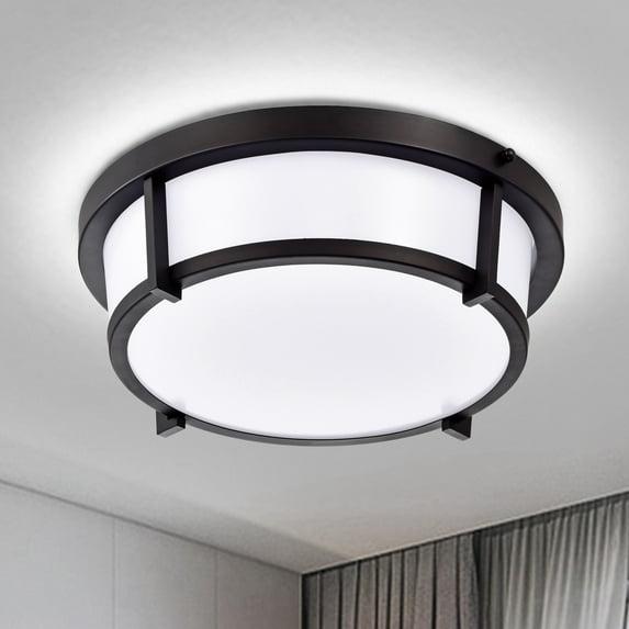 c cattleya 13" Dimmable 20W LED Flush Mount Light with Changing Color Temperature - 13 in.