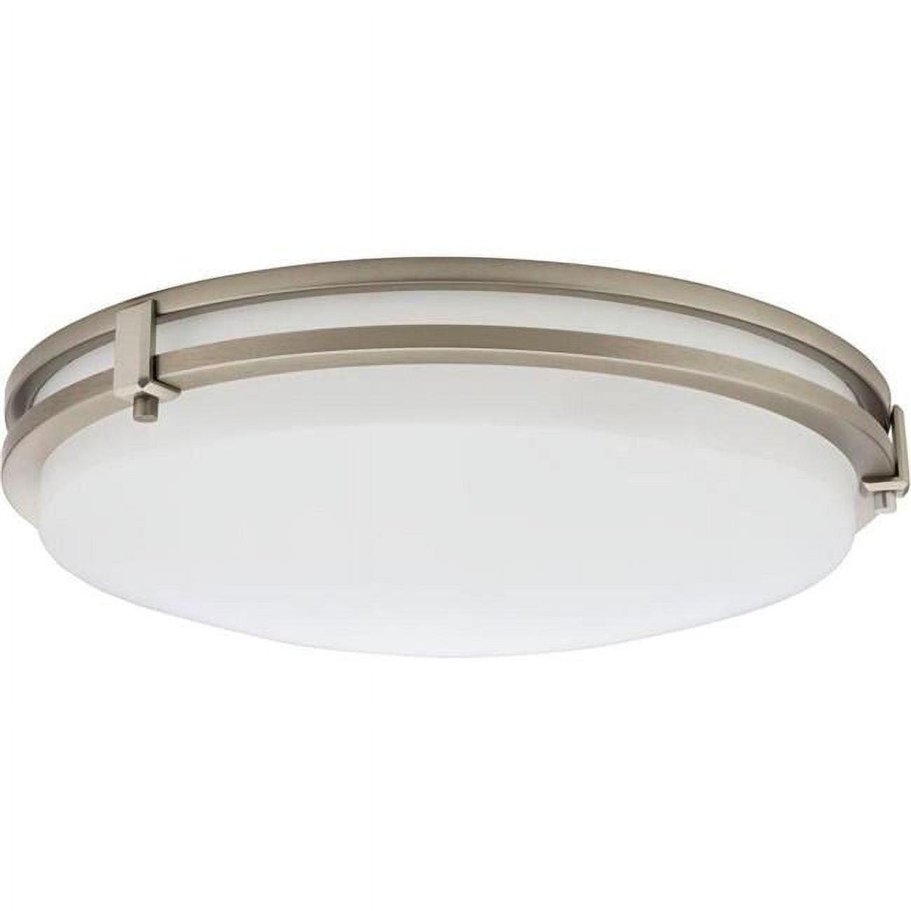 Saturn 13'' Matte Nickel LED Flush Mount with Acrylic Shade