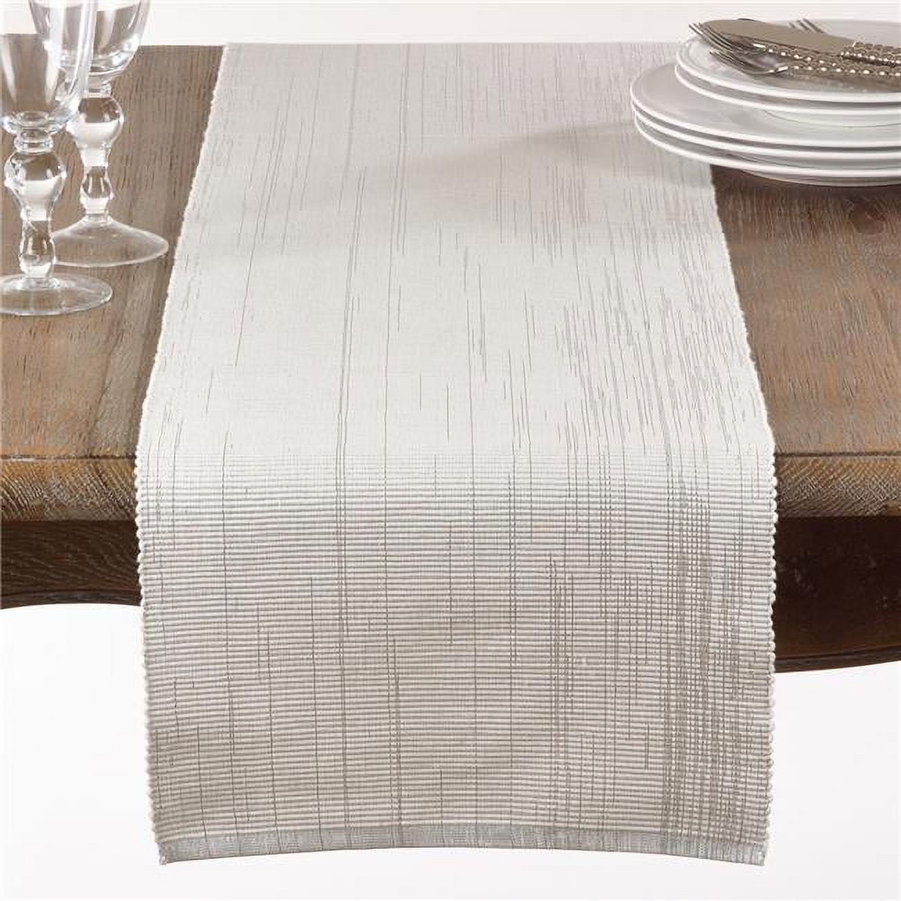 Saro Lifestyle Table Runner With Shimmering Ribbed Design