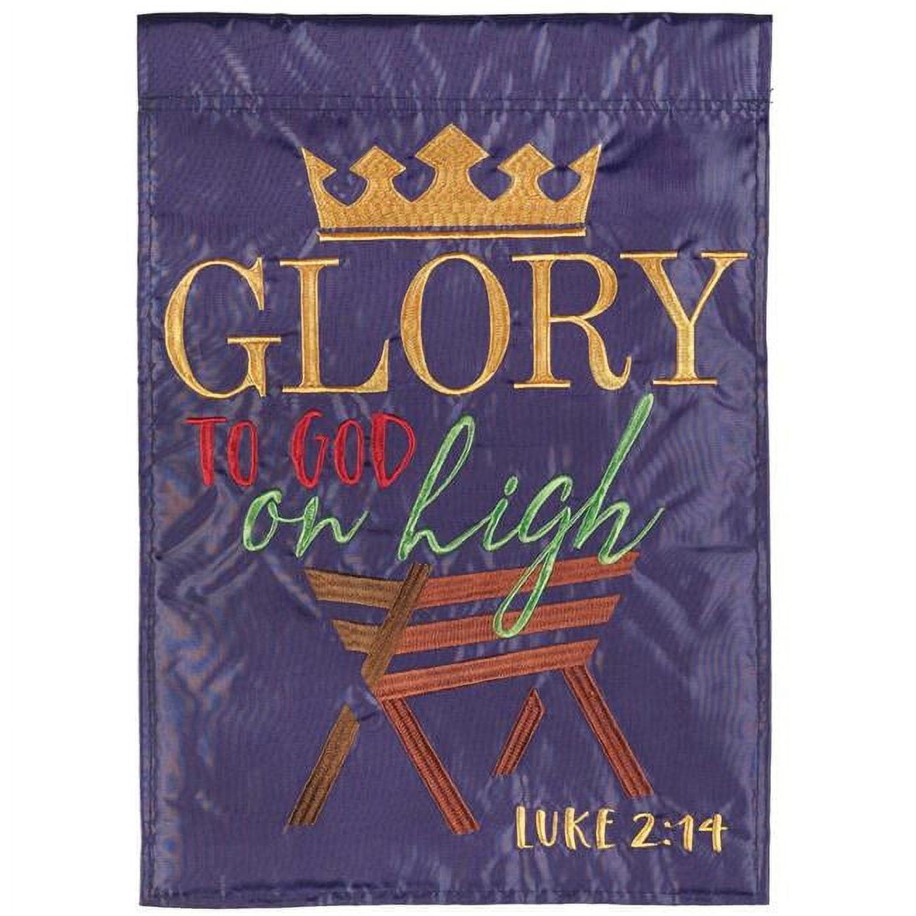 13 x 18 in. Glory to God Polyester Garden Flag