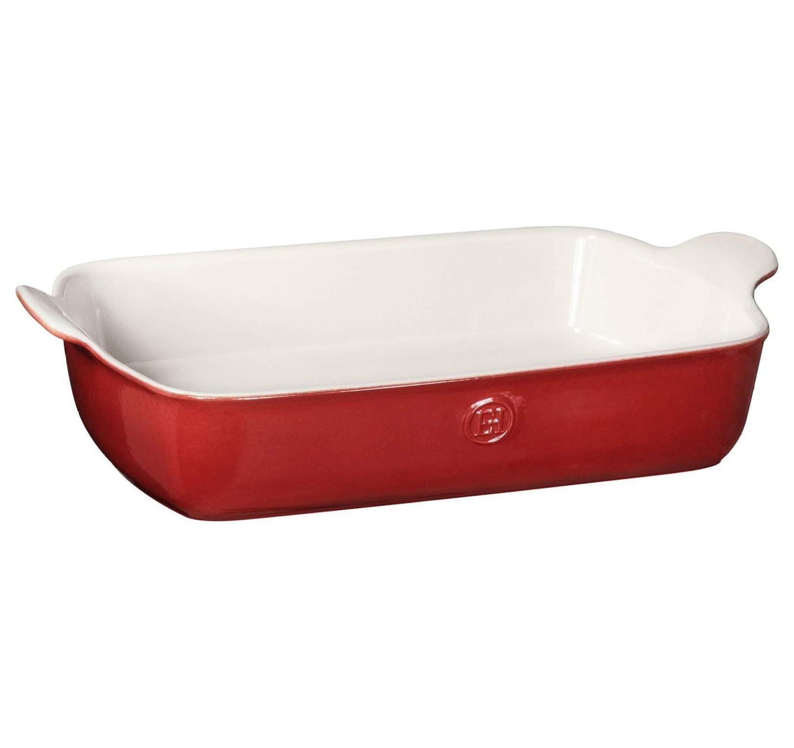 Rouge Ceramic Large Rectangular Baker with Handles