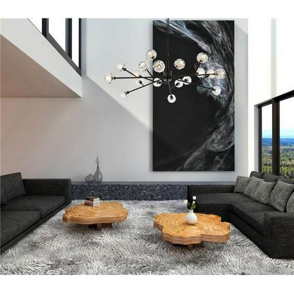 Elegant Lighting Graham 18-Light Modern Crystal Pendant in Black
