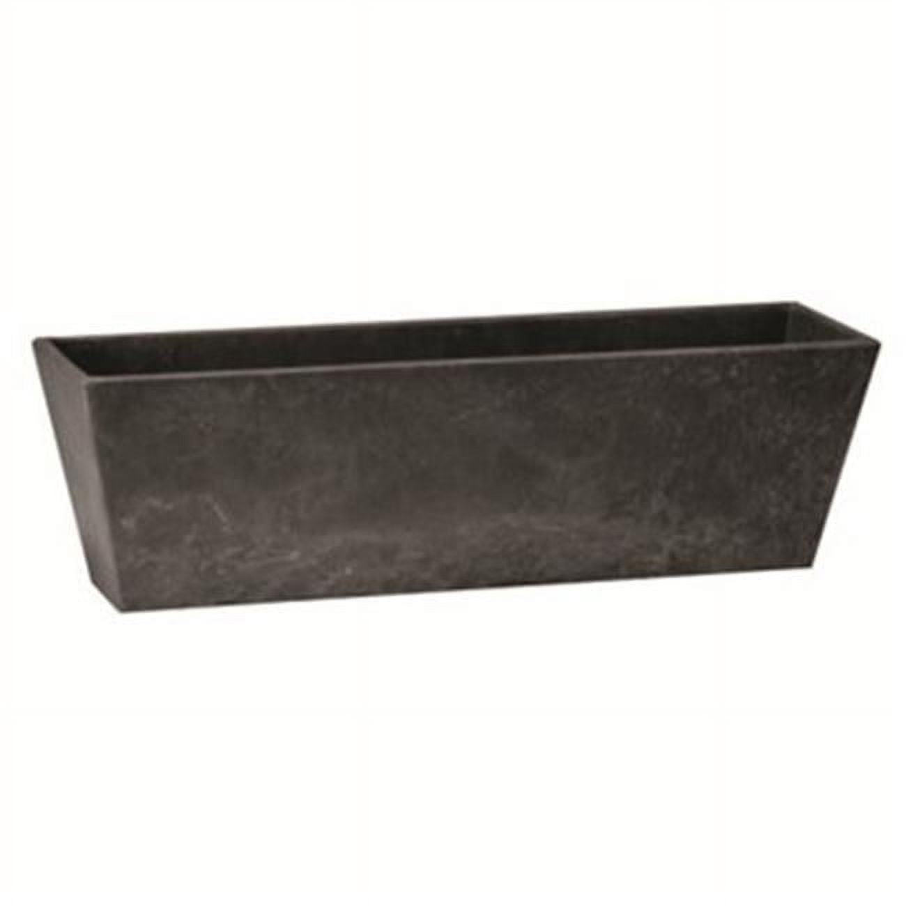 Novelty Artstone Ella Flower Box, Black, 14.5in