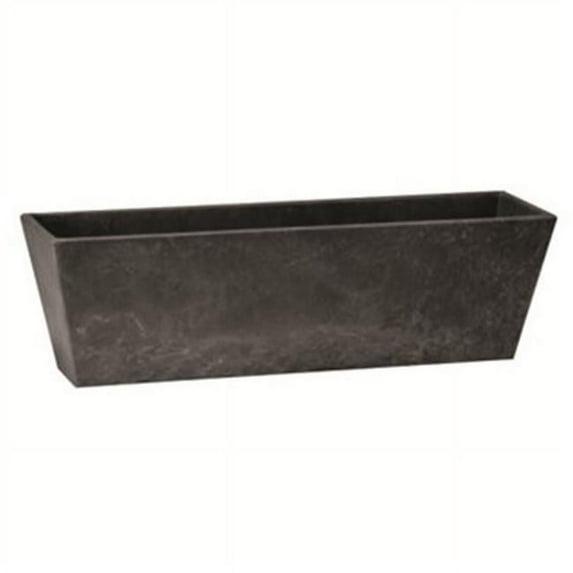 Novelty Artstone Ella Flower Box, Black, 14.5in