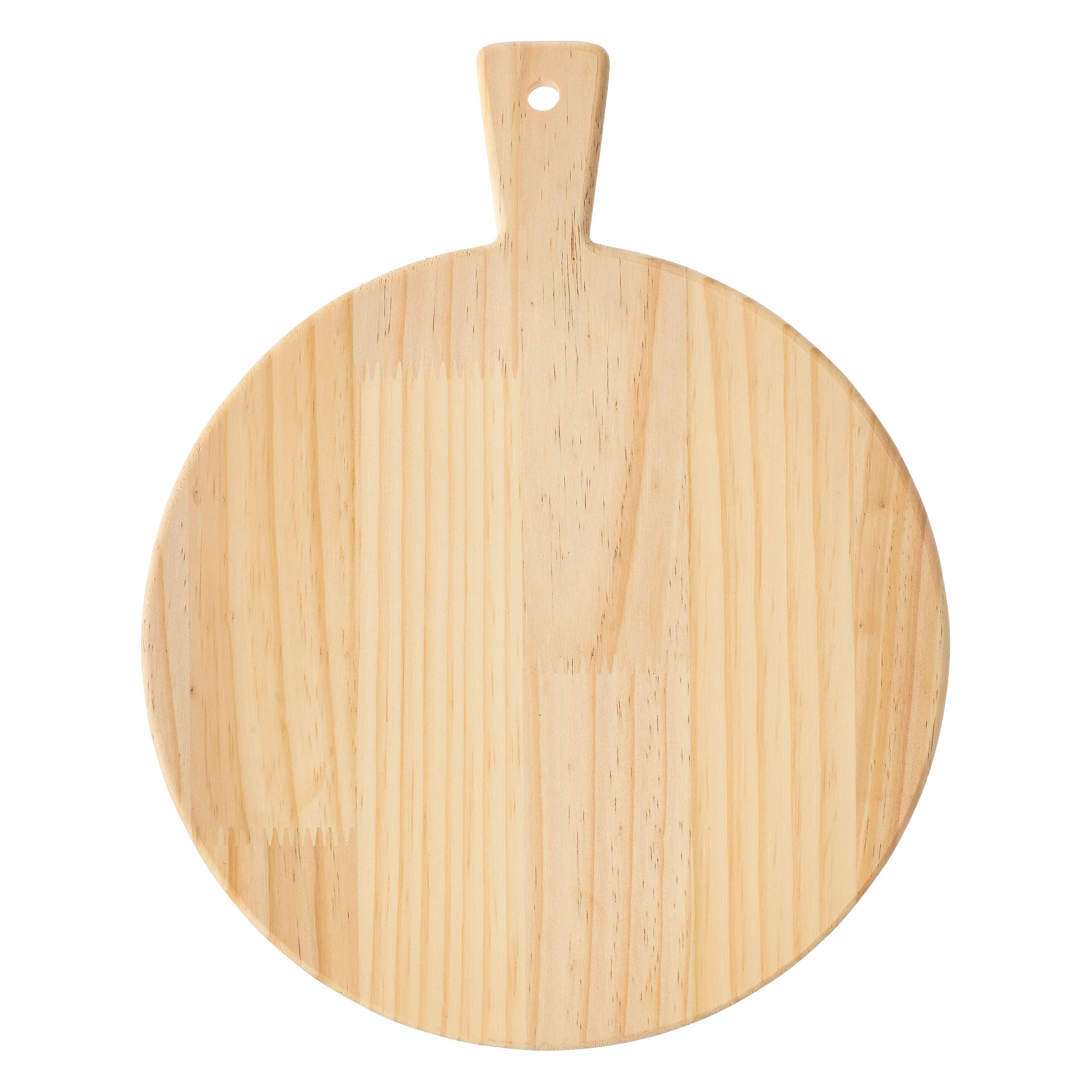 14.7" Unfinished Round Wooden Cutting Board