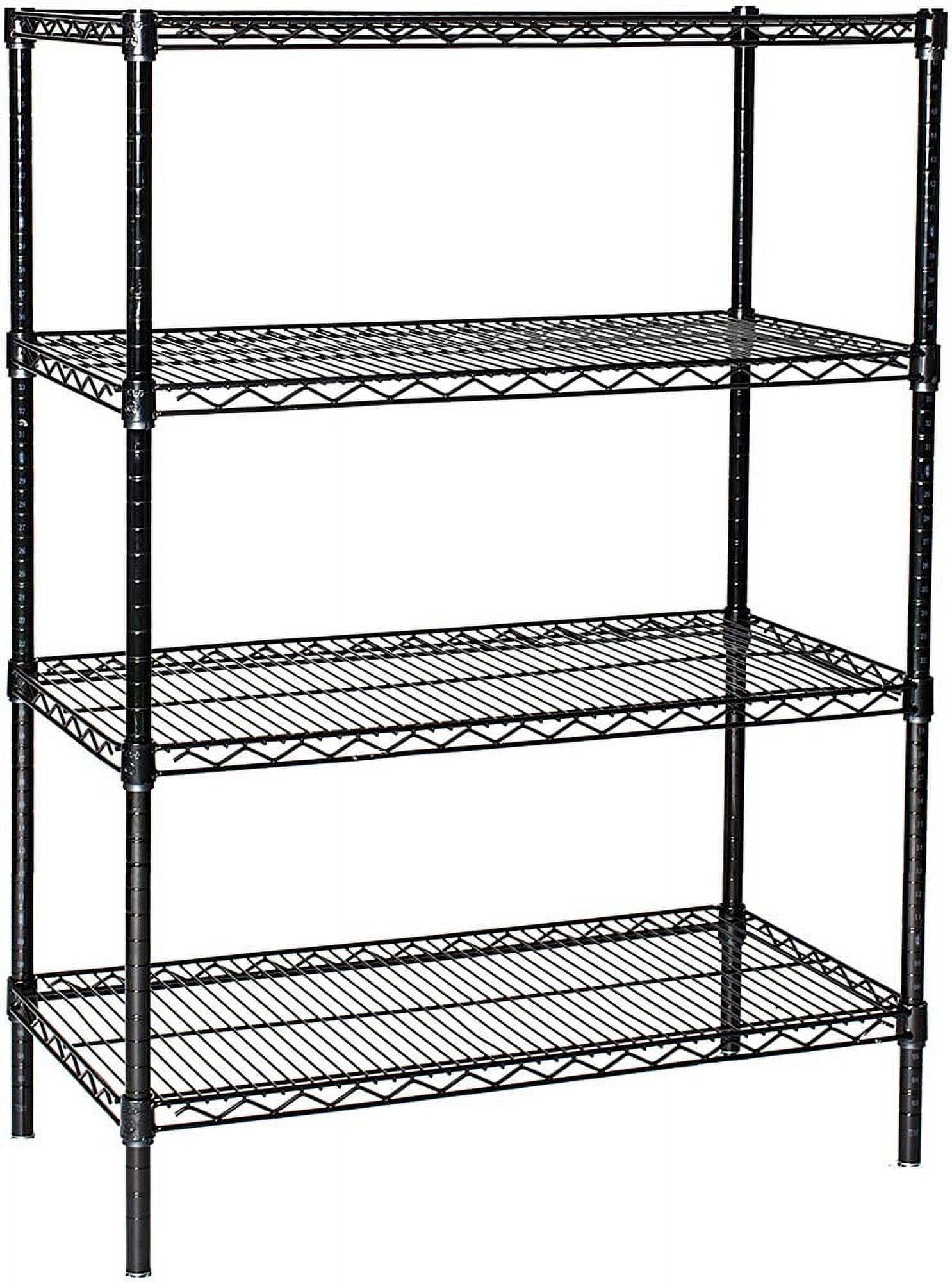 14" Deep x 36" Wide x 54" High Black Wire Shelving Unit