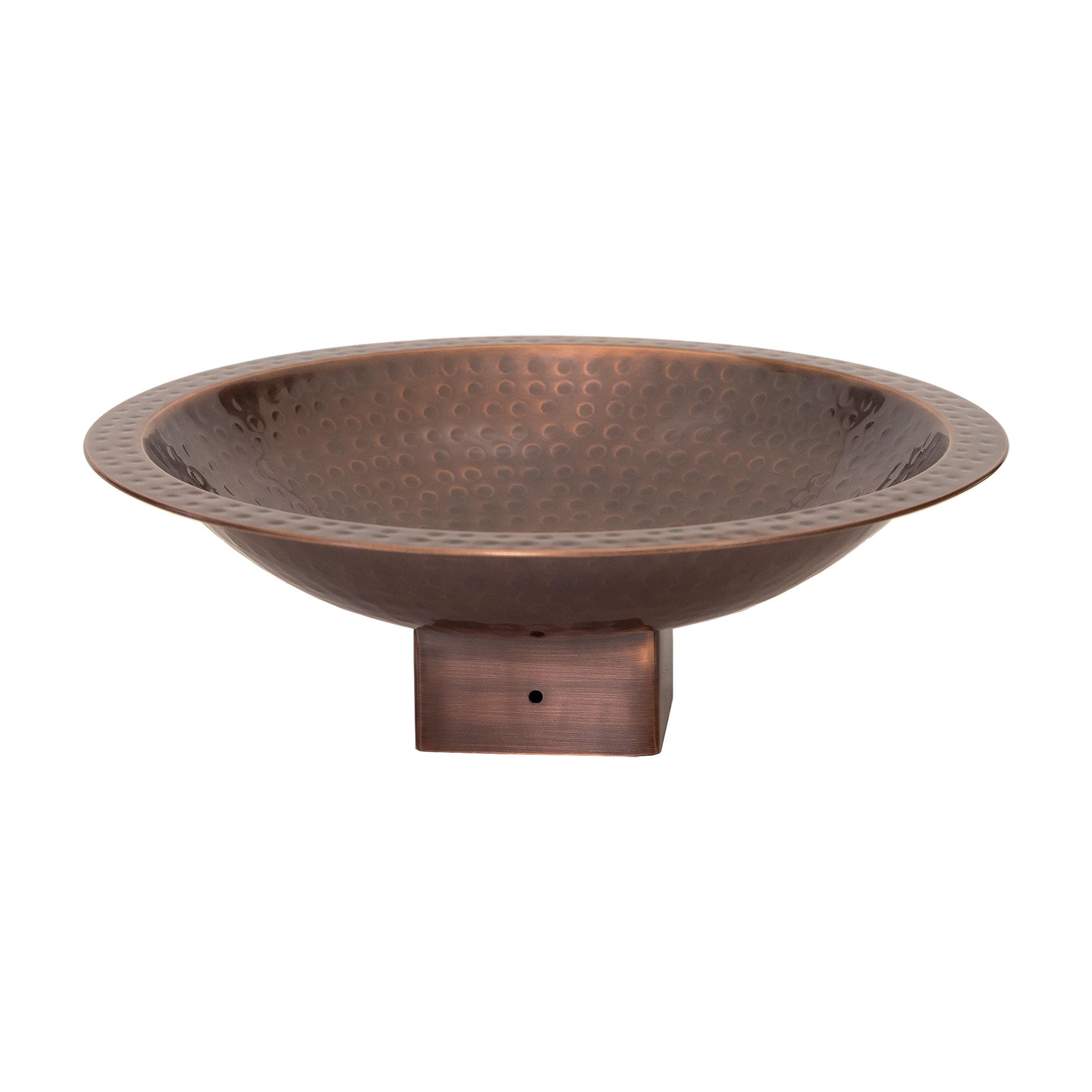 Achla Metal Bird Bath for 4 x 4 Post, Hammered Copper Finish