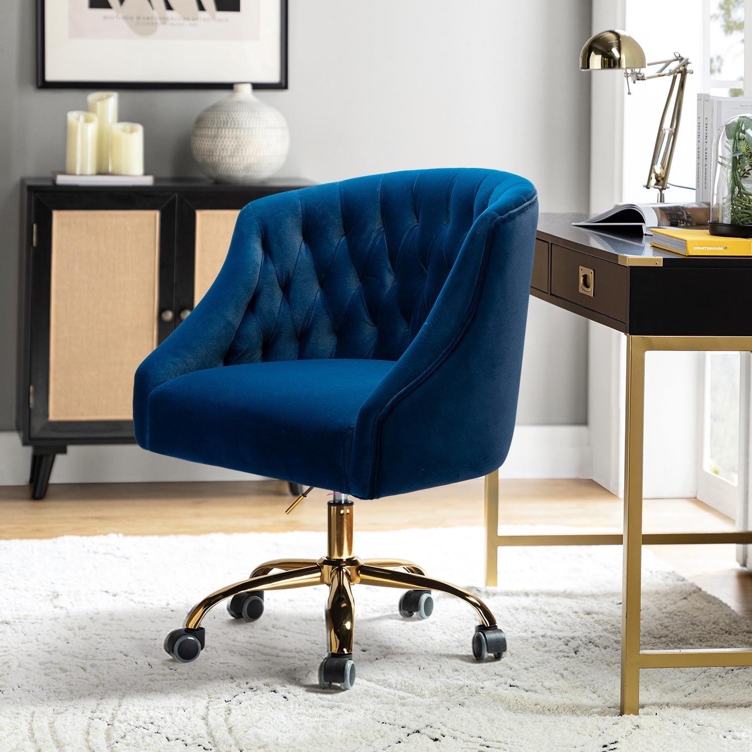 14 Karat Home Lydia Manager's Chair with Swivel, Navy