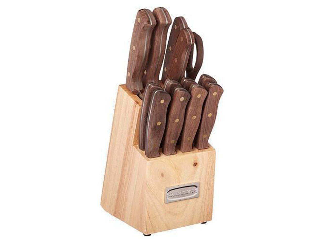 Cuisinart 14-Piece Walnut Triple Rivet Cutlery Block Set